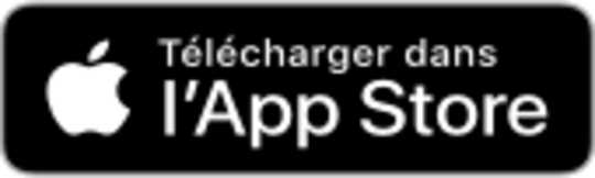 Logo indiquant "Télécharger dans l'App Store"